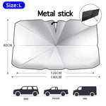 Foldable Car Sunshade Umbrella | Windshield Sun Protector for Heat & UV Block alternate view