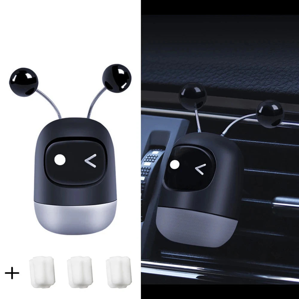 Car Air Freshener Auto Creative Mini Robot Air Vent Clip Parfum Flavoring Ventilati additional angle