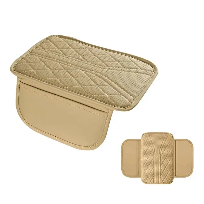 New Car Armrest Pad With Storage Bag PU Leather Car Elbow Pad Car Center Console Armrest Box Cushion Auto Armrests Storage Pad