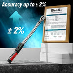 Seesii Digital Torque Wrench 340N.m Digital Electric Wrench 1/2" Drive 12.5-250.8ft-l alternate view