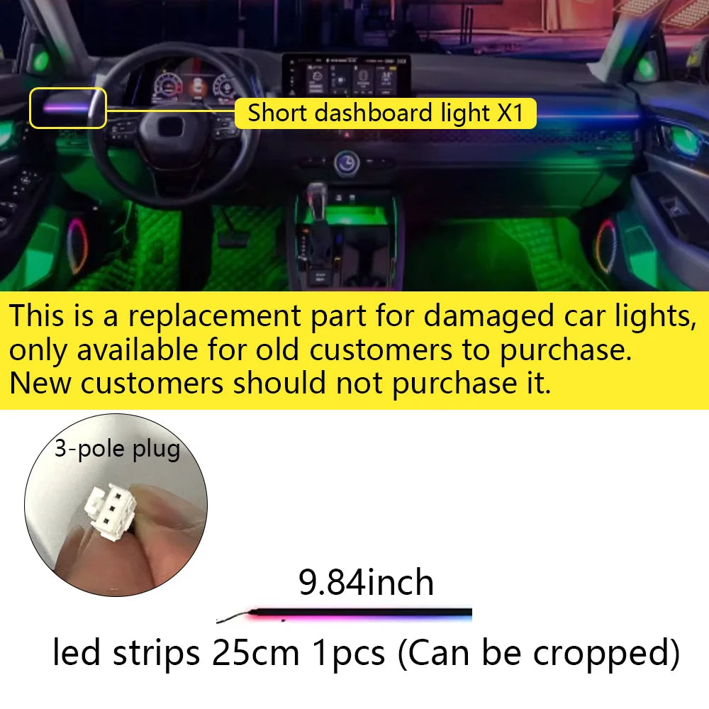 For Audi TT 8J/8S 22in1 RGB Car Interior Ambient Lights | Acrylic Hidden Strip Decora alternate view