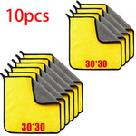 1/2/6pcs Microfiber Cleaning Towel Thicken Soft Drying Cloth Car Body Washing Towels Dou detail view