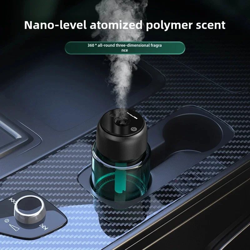 Rechargeable 160ml large-capacity glass car aromatherapy diffuser with car start-stop long-lasting fragrance spray car aromather
