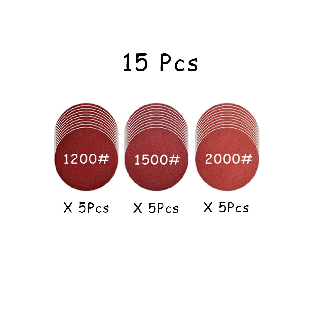 15-65 Pcs Car Headlight Repair Restoration Kit 3 Inch 75mm Sanding Plate Waxing Spong alternate view