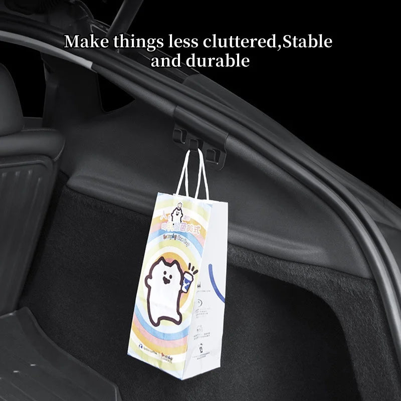 For Tesla Model Y Juniper 2025 Trunk Hook | ABS Grocery Bag Holder Storage Hooks detail view