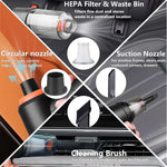 6 in 1 Car Vacuum Cleaner | Wireless Handheld Suction and Blower for Home and Auto detail view