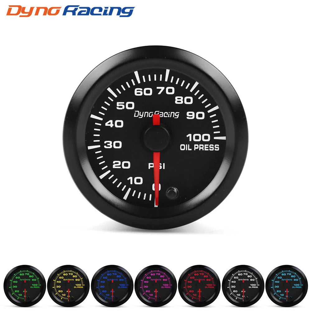 Lodenqc 2" 52mm 7 Color Car Gauge Set | High Speed Stepper Motor for Boost, Temp, Pre alternate view