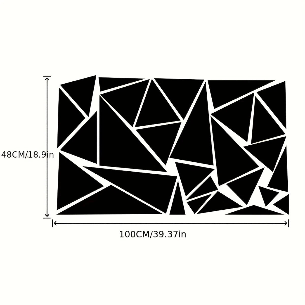 1pc Freestanding Triangles Graphics Car Sticker Decal Decoration SUV Truck Vehicle additional angle