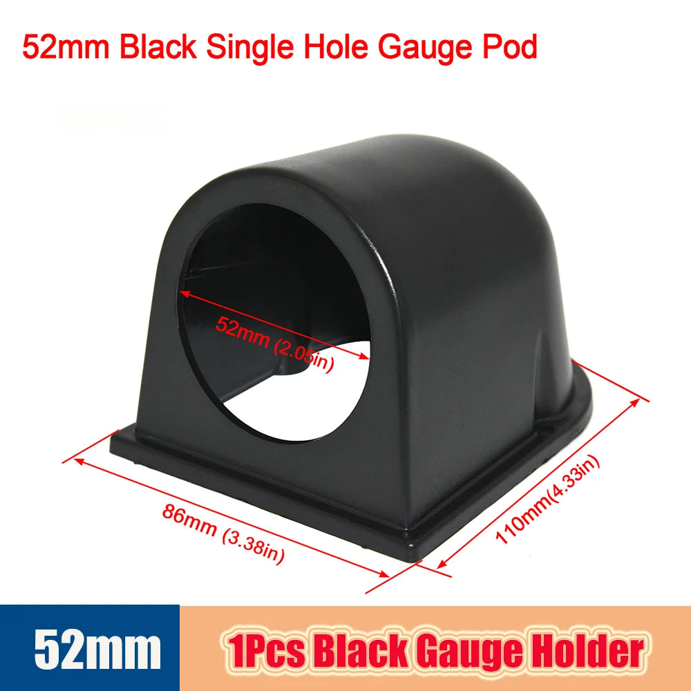 52MM 7-in-1 Car Gauge Set | LED Dual Display with Sensors for 12V Gasoline Vehicles additional angle