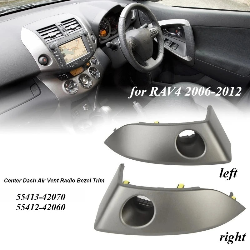 Center Dash Air Vent Radio Bezel Trim | Replacement for RAV4 2006-2012