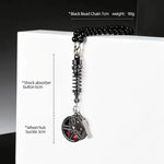 metal Car Mirror Rearview Pendant Auto Interior Decor Pendants Aluminum Wheel With Sh lifestyle view
