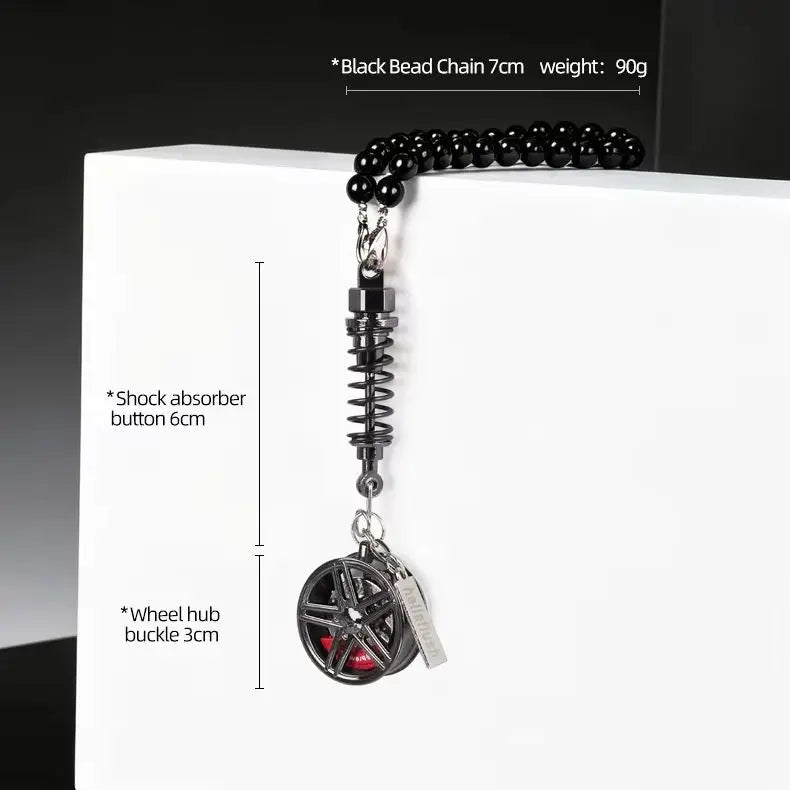 metal Car Mirror Rearview Pendant Auto Interior Decor Pendants Aluminum Wheel With Sh lifestyle view