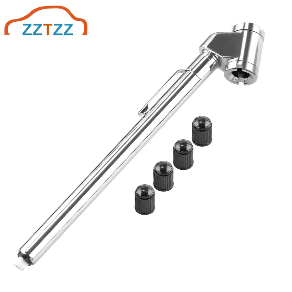 Pencil Tire Pressure Gauge, 10-120 PSI Dual Head Trucks Air Gage | Accurate Mechanical Dually Chuck