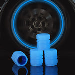 Luminous Valve Caps Fluorescent Night Car Tire Valve Caps Motorcycle Bike Glowing Decor detail view