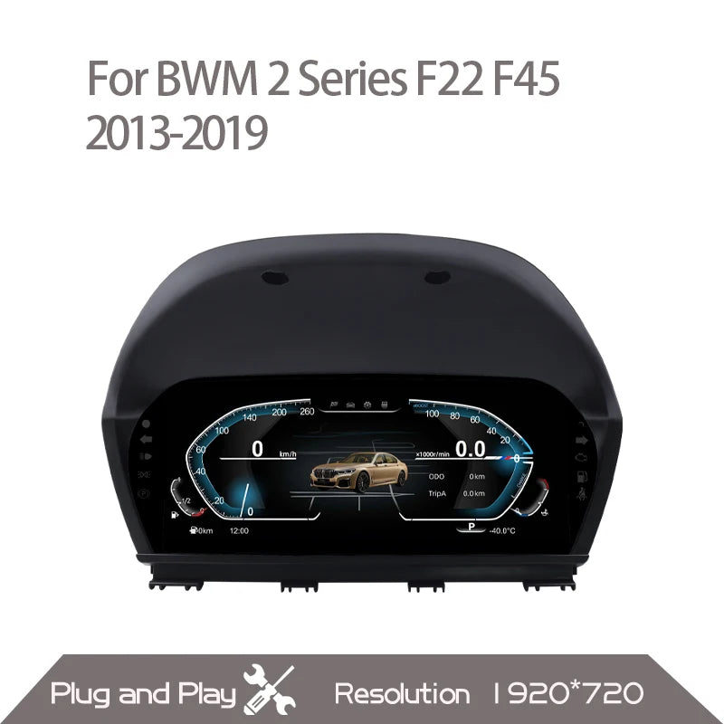 Digital Cluster LCD Dashboard for BMW 1/2 Series X1/X2 2014-2021 | 1920x720 Virtual I lifestyle view