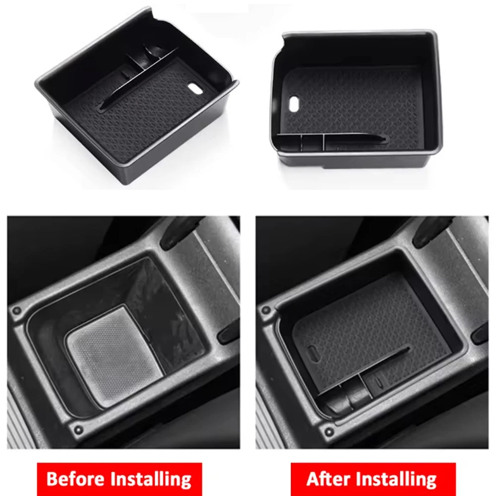Car Central Console Armrest Box Storage Tray Holder Case for Volkswagen VW Golf 8 MK8 lifestyle view