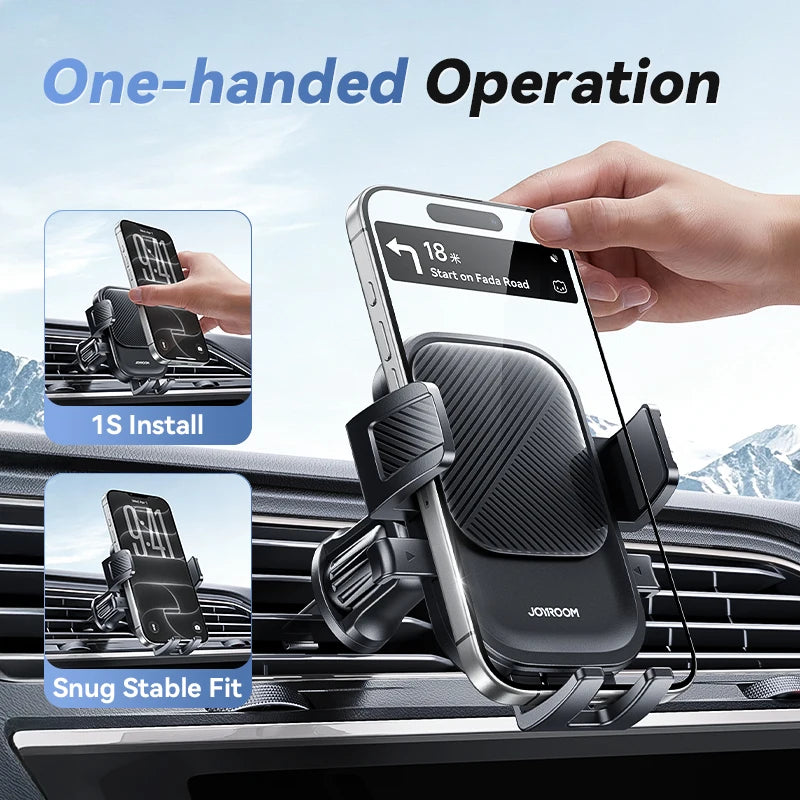 Car Phone Holder 360 Rotating Air Vent Mount One Click Lock