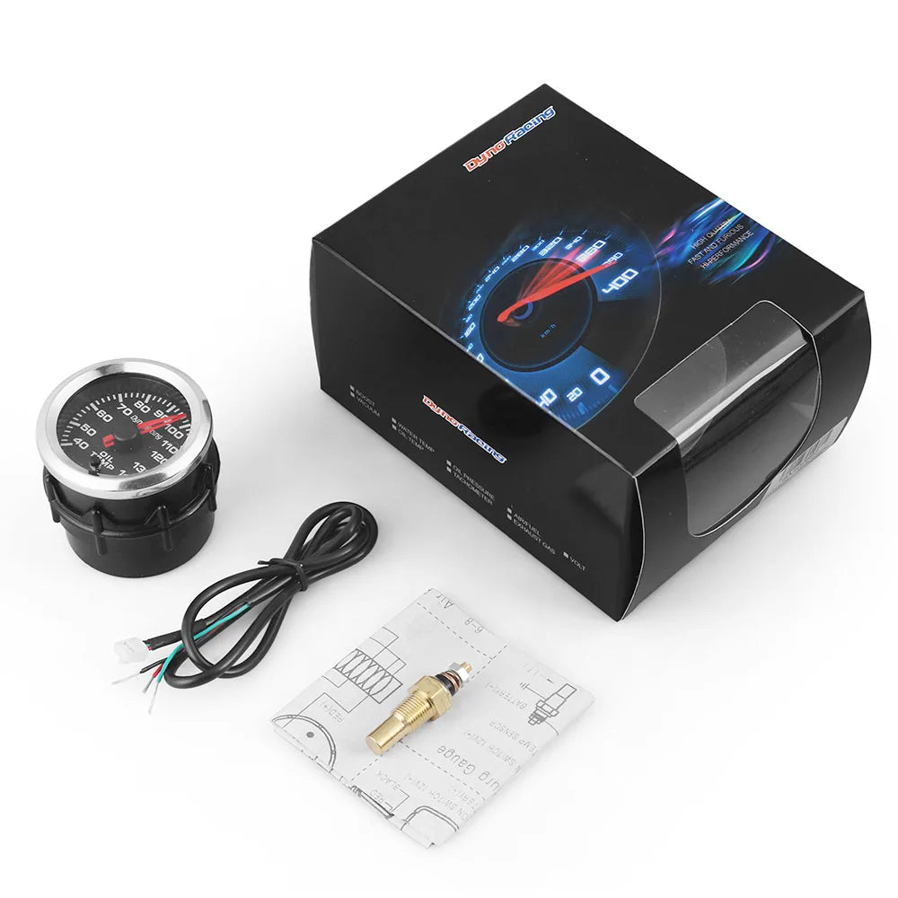 Dynoracing 2 Inch 52mm 12V Oil Temp Gauge Celsius 7 Colors | Stepper Motor Oil Temper alternate view