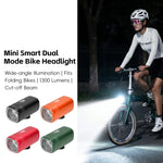 WEST BIKING 1300LM Bike Light USB Rechargeable Waterproof LED Mini Headlight Folding alternate view