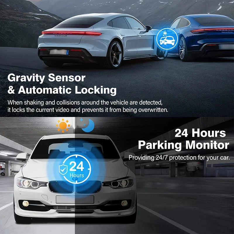 WIFI 3 Lens Dash Cam | 1080P Car DVR Front Rear Interior Recorder with Night Vision additional angle