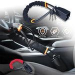 Heavy Duty Steering Wheel Lock Anti Theft Cut Resistant Retractable Cable Seatbelt Fastener Universa