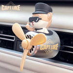 Cool Fun Rotate Plane Captain Shiba Inu Pilot Dog Car Air Freshener | Vent Clip Decoration
