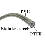 1/2/3/4/5M AN3 Motorcycle Braided PVC Stainless Steel PTFE Brake Line Hose | Universal R detail view