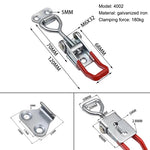 Red + Silver Adjustable Toolbox Case Metal Toggle Latch Catch Clasp Quick Release Cla lifestyle view
