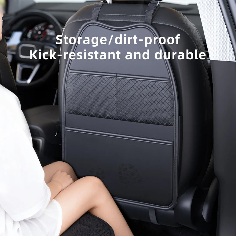 Backseat Car Organizer for Kids- Dual Pockets or Clear Tablet Window, Waterproof & Sc alternate view