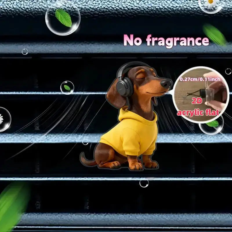 Acrylic Car Vent Clip Aromatherapy Air Freshener Holder 2D Decorative Air Conditioning Vents Accessory for Vehicle Interior