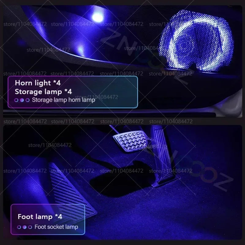 Chrysler Pacifica RT/T RGB Interior Ambient Light Kit – Bluetooth App Control, Musi additional angle