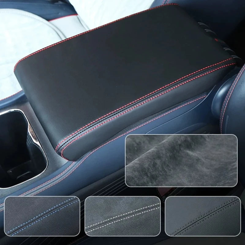For BYD ATTO 3 EVO Yuan Plus 2026 2027 Center Console Cover Armrest Box Protector Pad Black Suede Interior Accessories