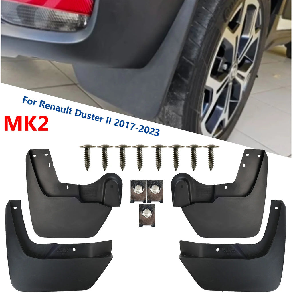 Renault / Dacia Duster II Mud Flaps (2017–2023) | 4-Piece Front & Rear Splash Guards