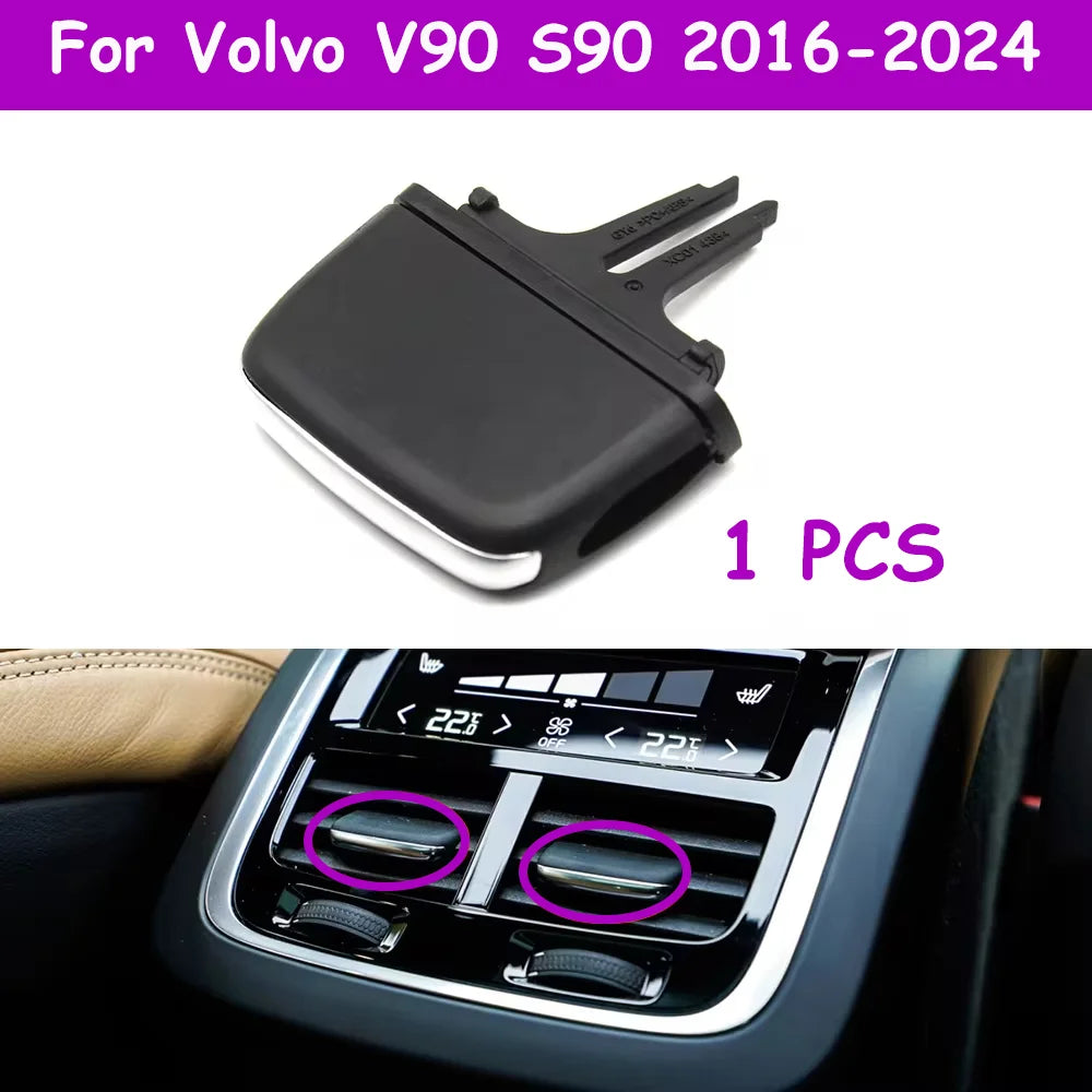 Interior Car Rear Air Conditioning AC Vent Grille Outlet Slider Knob Tab Clip Repair Kit For Volvo V90 S90 XC90 2016-2024
