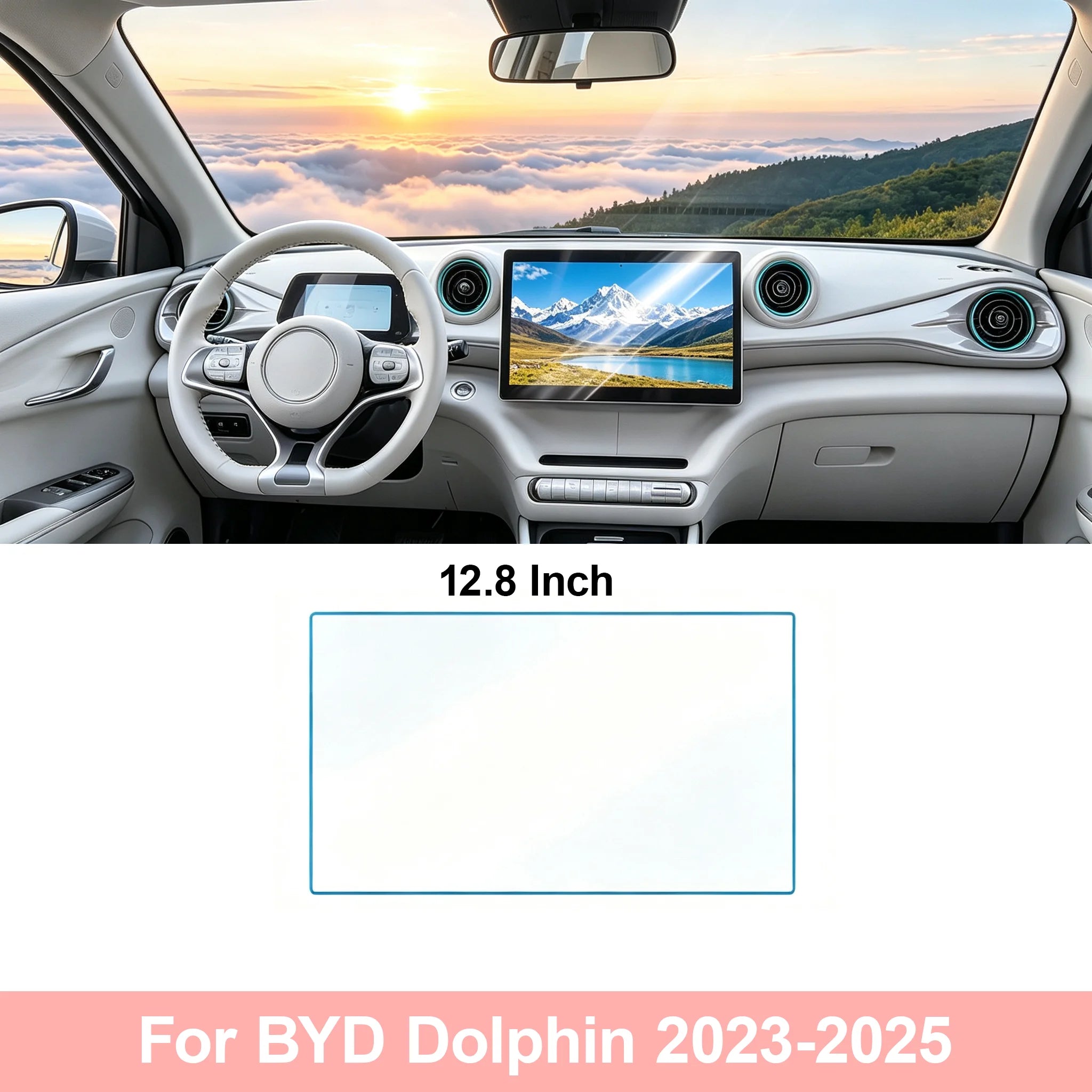 PPF GPS Navigation Protective Film For BYD Dolphin 2023-2025 Interior Transparent TPU Center Screen Console Protective Film