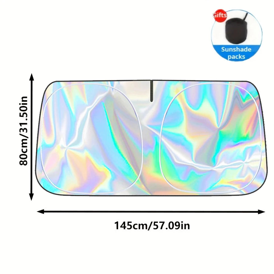 Car Sun Shade Kit, Windshield Sun Visor, Steering Wheel Sun Cover detail view