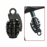 4pcs Aluminum Grenade Tire Valve Stem Caps | Dust Proof Car Truck Bike Valve Covers close-up view