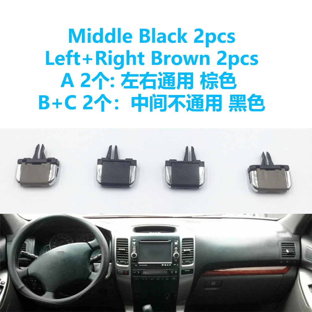 Ruili69 5 Air Outlet Penal Louver regulator paddle clip adjustment For Toyota Land Cruiser Prado LC120 Lexus GX 470 2003-2009