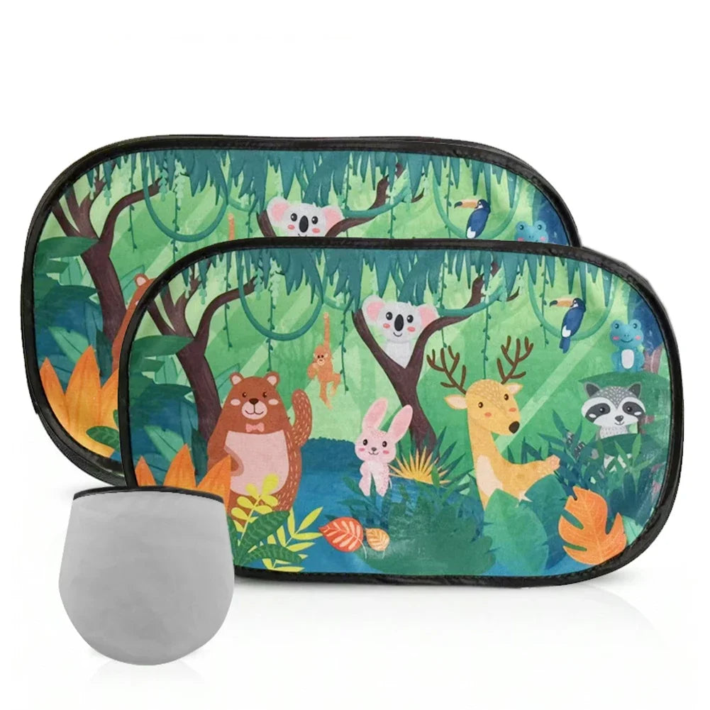 2PCS Car Sun Shade Side Window Curtain | Universal Static Adsorption Sunshade Cover additional angle