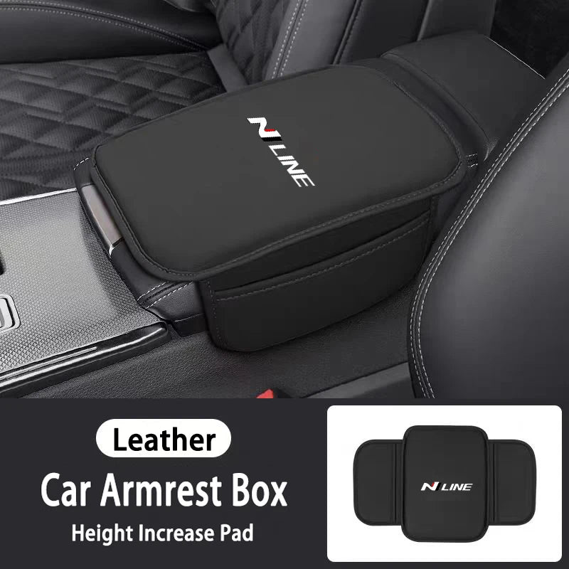 Car Armrest Pad Center Console Arm Rest Box Cover Protective Mat For Hyundai NLine I30 I20 I10 Venue Veloster Tucson Accent Kona
