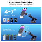 TOPK Magnetic Car Phone Mount | Strong N52 Magnet Dashboard Windshield Car Phone Hold lifestyle view