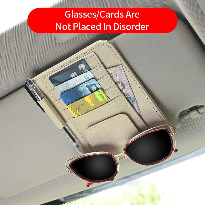 Car Sun Visor Organizer Multi-Pocket Storage Pouch