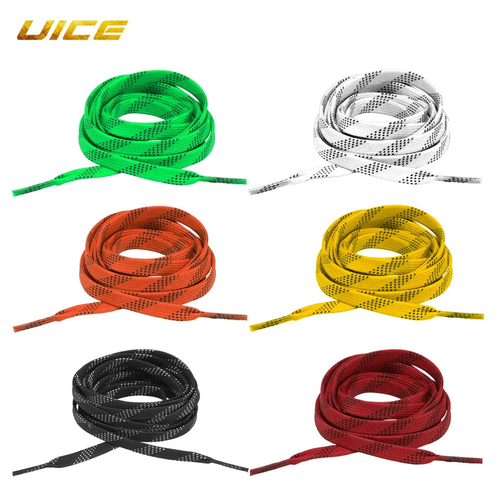 UICE Ice Hockey Skate Laces 9 Colors Hockey Skate Shoe Lacer Dual Layer Braid 84-120in close-up view