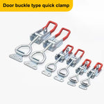 Red + Silver Adjustable Toolbox Case Metal Toggle Latch Catch Clasp Quick Release Cla alternate view