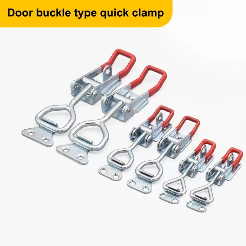 Red + Silver Adjustable Toolbox Case Metal Toggle Latch Catch Clasp Quick Release Cla alternate view