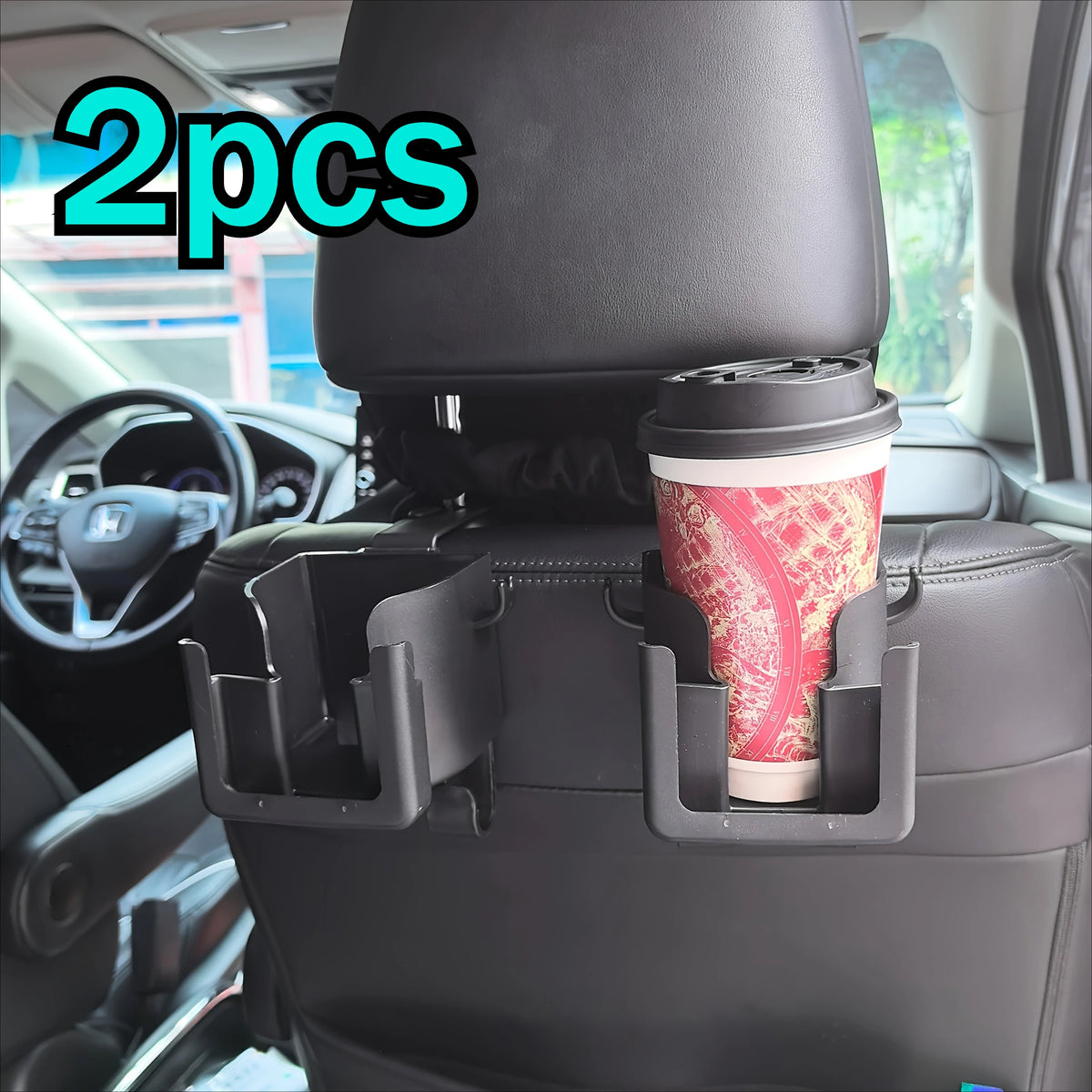 Car Seat Back Organizer with Cup Holder and Phone Mount
