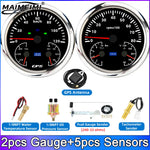 GPS Speedometer and Tachometer Gauge Set | 110mm 0-120kmh with 8000RPM for Car Truck Boat