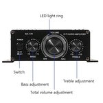 AK170 Mini Digital Power Audio Car Amplifier Blue Light Stereo Audio Amplifier for Ho lifestyle view