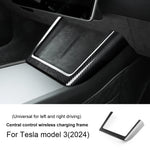 ABS Carbon Fiber Steering Wheel Frame Cover For Tesla Model 3 Highland 2024 Model Y Juniper 2025 Trim Car Interior Accessories