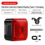 WEST BIKING Bike Tail Light Smart Sensing MTB Road Bike Rear Light IPX5 Waterproof Ty lifestyle view